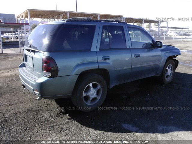 1GNDT33S292123119 - 2009 CHEVROLET TRAILBLAZER LT GREEN photo 4