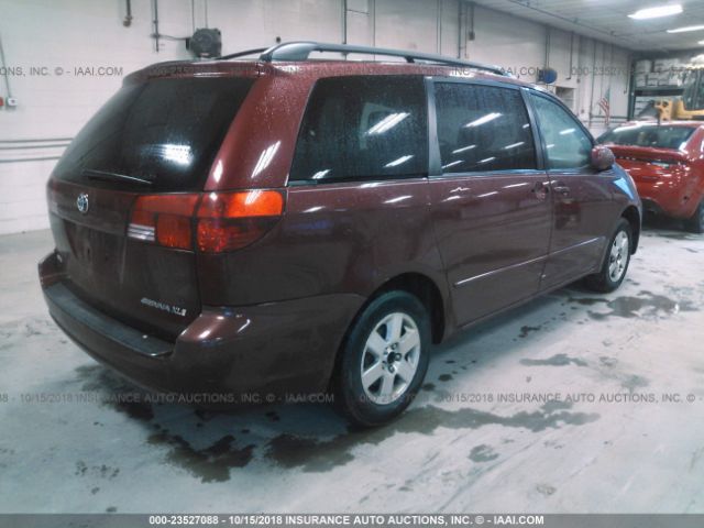 5TDZA22C15S245630 - 2005 TOYOTA SIENNA XLE/XLE LIMITED MAROON photo 4