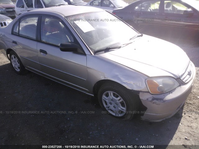 2HGES16501H599165 - 2001 HONDA CIVIC LX BEIGE photo 1