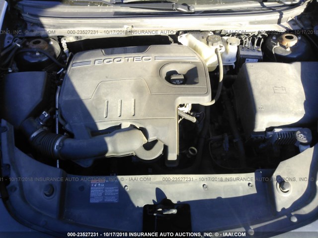 1G1ZC5EB8AF223612 - 2010 CHEVROLET MALIBU 1LT BLACK photo 10