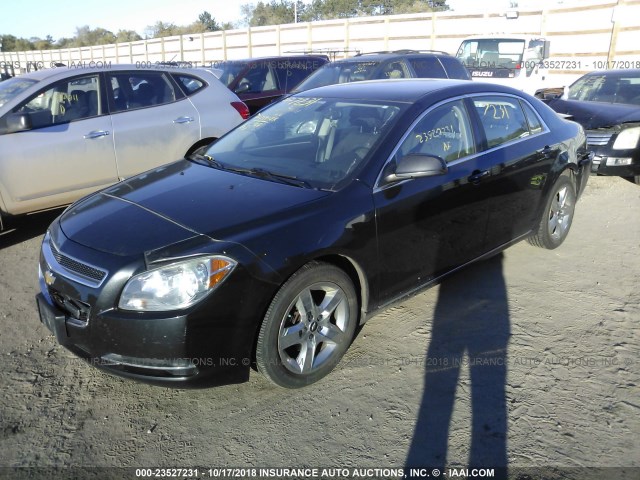 1G1ZC5EB8AF223612 - 2010 CHEVROLET MALIBU 1LT BLACK photo 2
