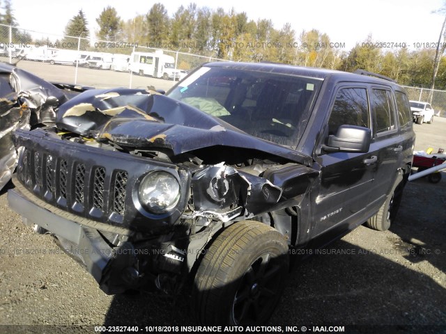 1C4NJPBA3ED645209 - 2014 JEEP PATRIOT SPORT BLACK photo 2