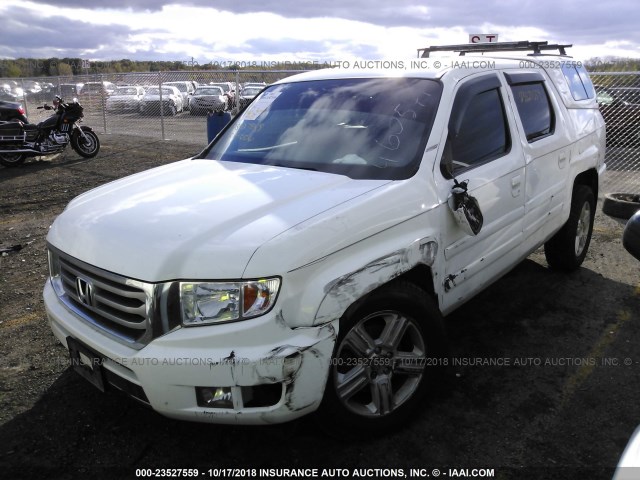 5FPYK1F54CB460541 - 2012 HONDA RIDGELINE RTL WHITE photo 2