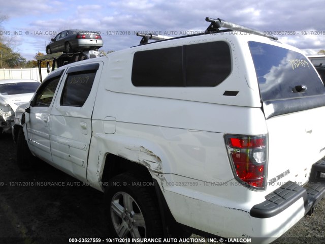 5FPYK1F54CB460541 - 2012 HONDA RIDGELINE RTL WHITE photo 6