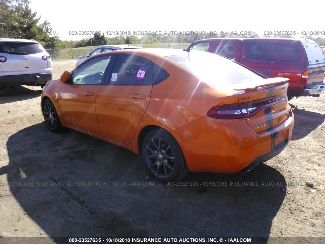 1C3CDFBH1DD171673 - 2013 DODGE DART SXT ORANGE photo 3