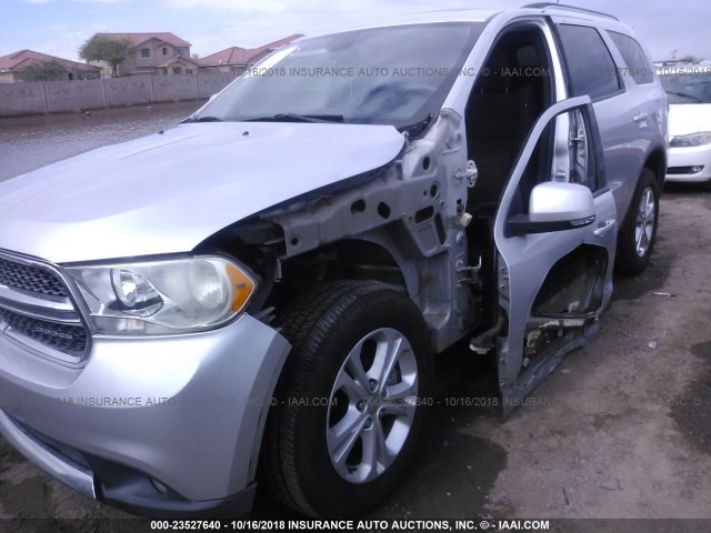 1D4SD4GT3BC651471 - 2011 DODGE DURANGO CREW SILVER photo 6