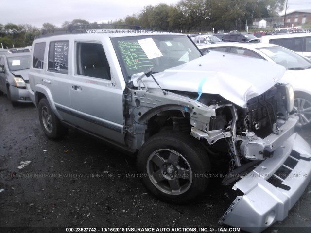 1J8HG48P87C653510 - 2007 JEEP COMMANDER SILVER photo 1