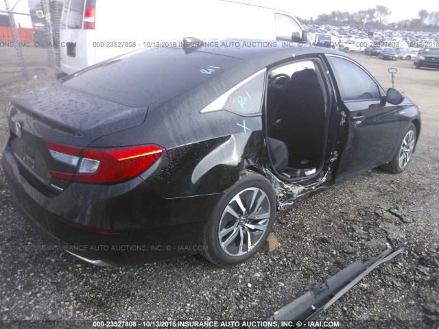 1HGCV3F14JA006168 - 2018 HONDA ACCORD HYBRID შავი ფოტო 4