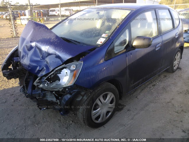 JHMGE8H30BC027955 - 2011 HONDA FIT BLUE photo 2