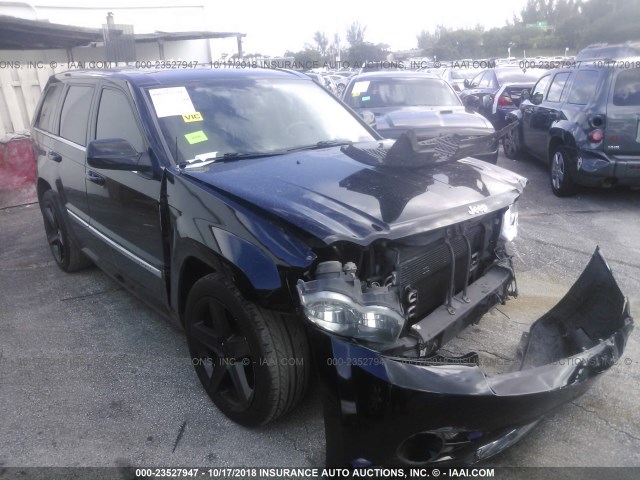 1J8HR78308C152332 - 2008 JEEP GRAND CHEROKEE SRT-8 BLACK photo 1