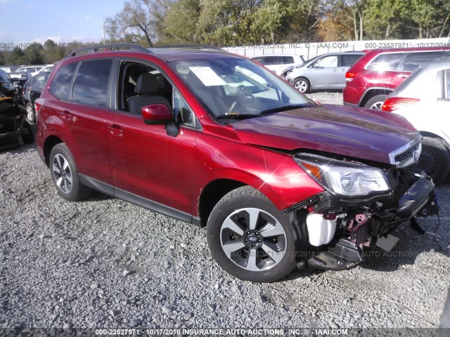 JF2SJAEC8HH532156 - 2017 SUBARU FORESTER 2.5I PREMIUM MAROON photo 1