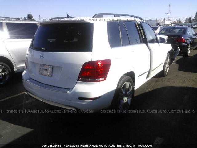 WDCGG5HB4EG307774 - 2014 MERCEDES-BENZ GLK 350 WHITE photo 4