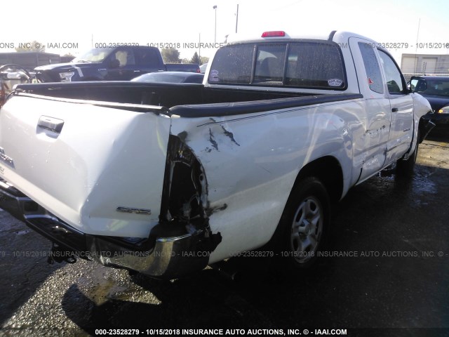 5TFTX4CN0CX019439 - 2012 TOYOTA TACOMA ACCESS CAB WHITE photo 4