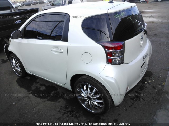 JTNJJXB02CJ009123 - 2012 TOYOTA SCION IQ WHITE photo 3