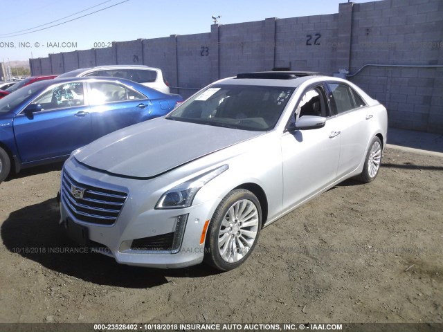 1G6AS5SS8J0168189 - 2018 CADILLAC CTS PREMIUM LUXURY SILVER photo 2