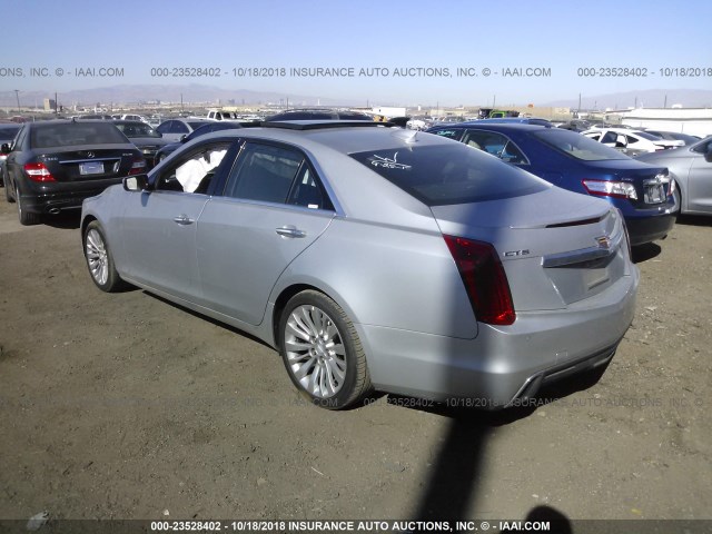 1G6AS5SS8J0168189 - 2018 CADILLAC CTS PREMIUM LUXURY SILVER photo 3