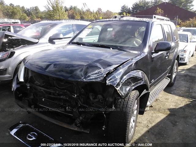 5N1BR18B98C632060 - 2008 NISSAN PATHFINDER LE/SE BLACK photo 2