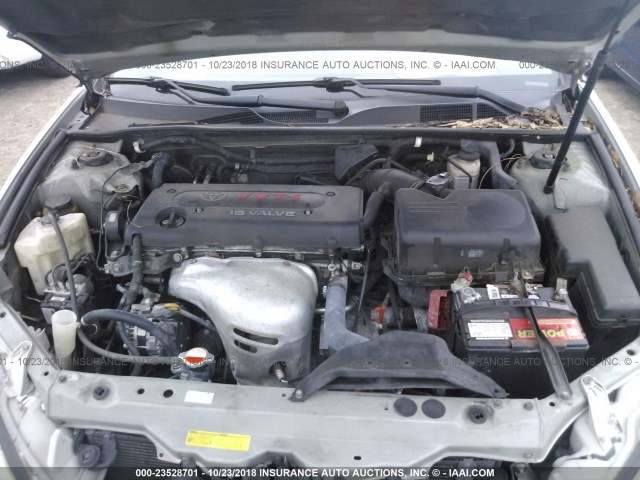4T1BE32K55U068087 - 2005 TOYOTA CAMRY LE/XLE/SE SILVER photo 10