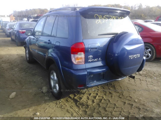 JTEHH20V130260992 - 2003 TOYOTA RAV4 BLUE photo 3