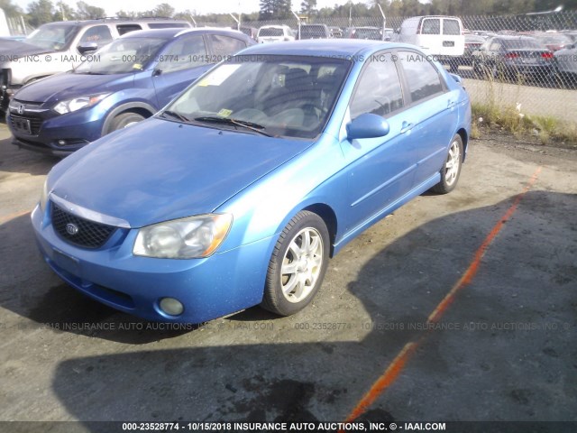 KNAFE121165314143 - 2006 KIA NEW SPECTRA LX/EX BLUE photo 2