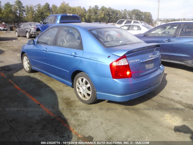 KNAFE121165314143 - 2006 KIA NEW SPECTRA LX/EX BLUE photo 3