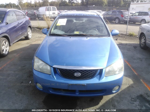 KNAFE121165314143 - 2006 KIA NEW SPECTRA LX/EX BLUE photo 6