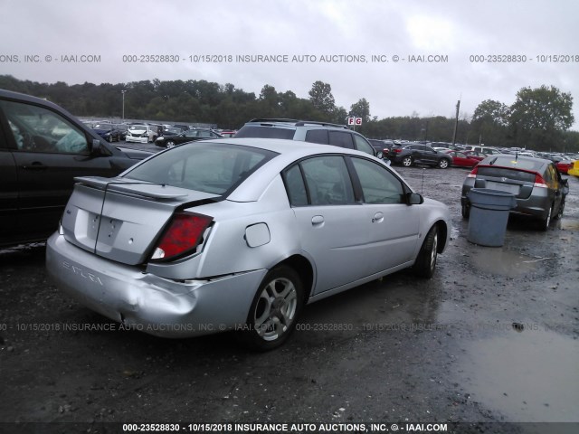 1G8AL54F54Z117849 - 2004 SATURN ION LEVEL 3 SILVER photo 4