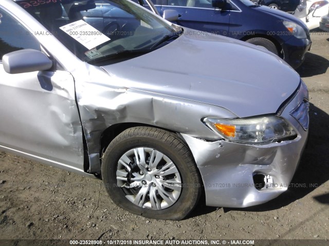 4T4BF3EK8AR053186 - 2010 TOYOTA CAMRY SE/LE/XLE SILVER photo 6
