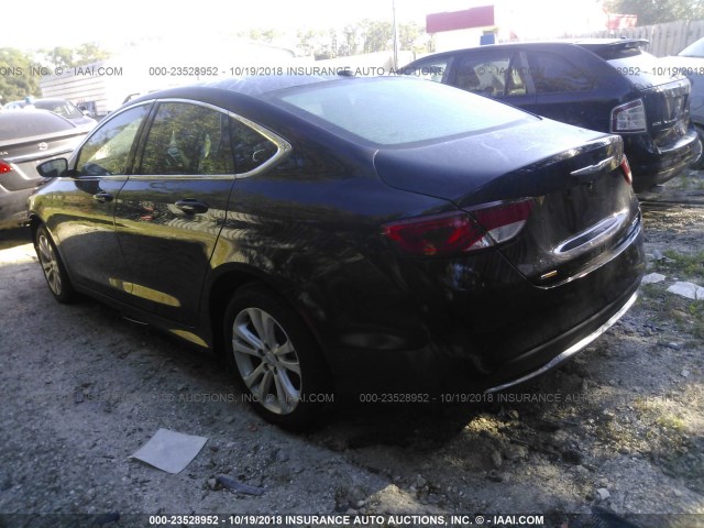 1C3CCCAB1GN164509 - 2016 CHRYSLER 200 LIMITED BLACK photo 3