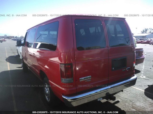 1FBNE3BL3ADA18099 - 2010 FORD ECONOLINE E350 SUPER DUTY WAGON RED photo 3