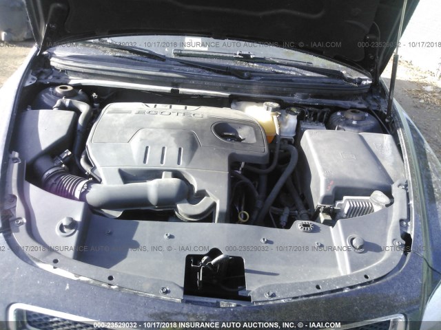 1G1ZC5E02CF167510 - 2012 CHEVROLET MALIBU 1LT BLACK photo 10