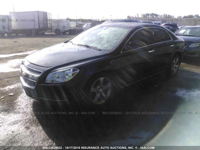 1G1ZC5E02CF167510 - 2012 CHEVROLET MALIBU 1LT BLACK photo 2