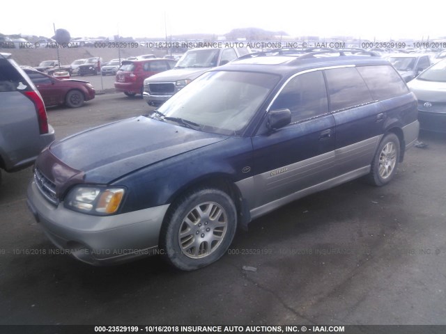 4S3BH806717667161 - 2001 SUBARU LEGACY OUTBACK H6 3.0 LL BEAN BLUE photo 2