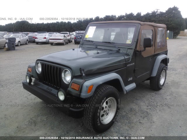 1J4FY29P2VP491517 - 1997 JEEP WRANGLER / TJ SE GREEN photo 2