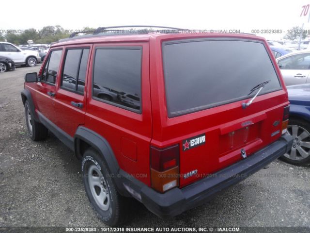 1J4FT68S3TL199309 - 1996 JEEP CHEROKEE SPORT/CLASSIC RED photo 3