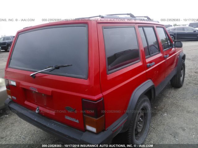 1J4FT68S3TL199309 - 1996 JEEP CHEROKEE SPORT/CLASSIC წითელი ფოტო 4
