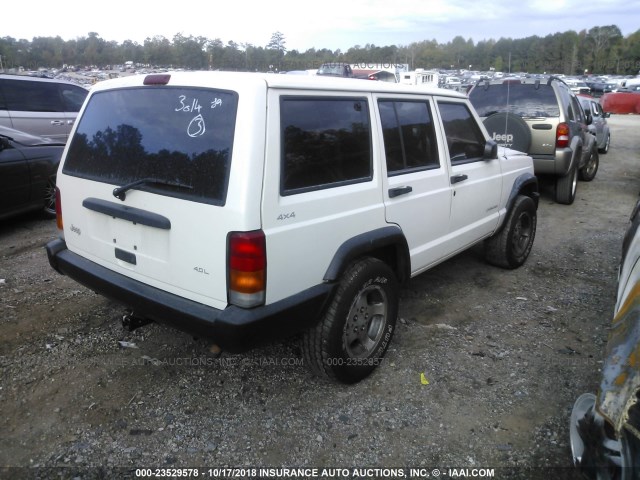 1J4FF28S7XL663014 - 1999 JEEP CHEROKEE SE WHITE photo 4