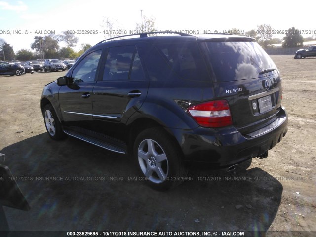 4JGBB72E18A336181 - 2008 MERCEDES-BENZ ML 550 BLACK photo 3