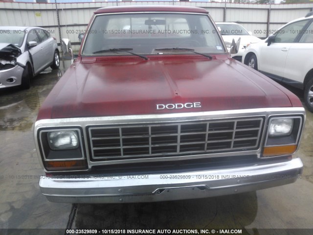 1B7FD14H0ES282978 - 1984 DODGE D-SERIES D150 RED photo 6