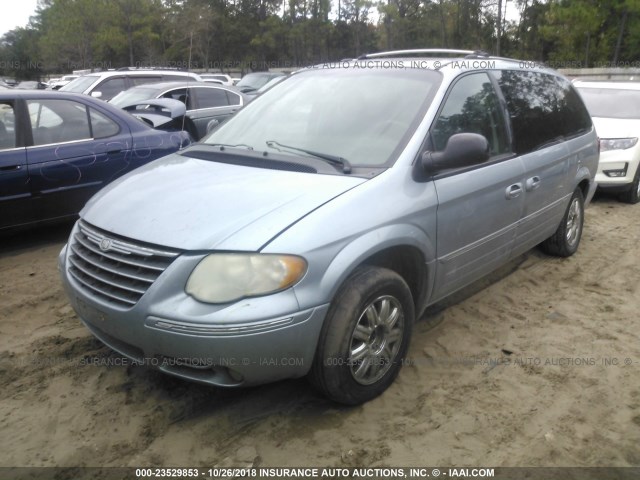 2C4GP64L15R512753 - 2005 CHRYSLER TOWN & COUNTRY LIMITED Light Blue photo 2