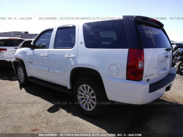 1GKFK13518R242826 - 2008 GMC YUKON HYBRID WHITE photo 3