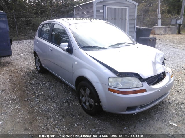 KL1TD66637B697993 - 2007 CHEVROLET AVEO LS SILVER photo 1