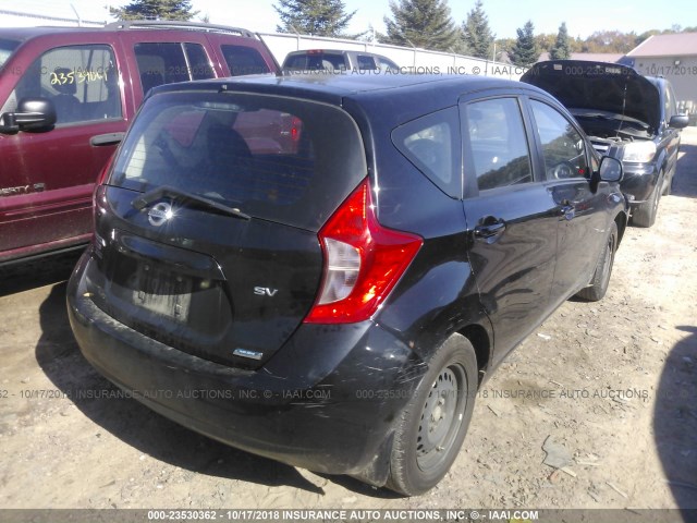 3N1CE2CP7EL420600 - 2014 NISSAN VERSA NOTE S/S PLUS/SV/SL BLACK photo 4