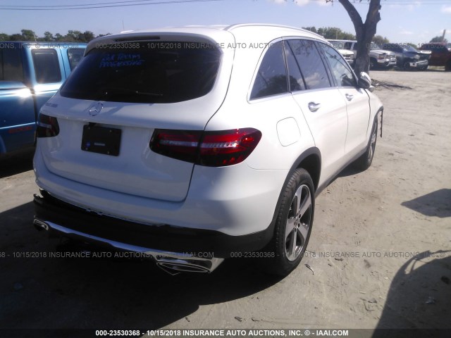 WDC0G4JB1JV023594 - 2018 MERCEDES-BENZ GLC 300 WHITE photo 4