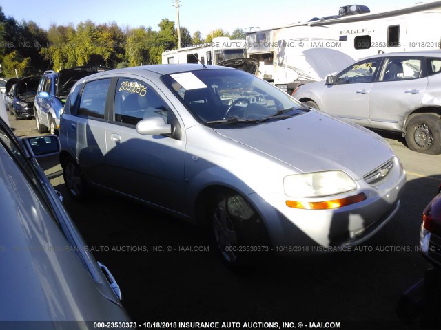 KL1TD66628B247124 - 2008 CHEVROLET AVEO LS SILVER photo 1