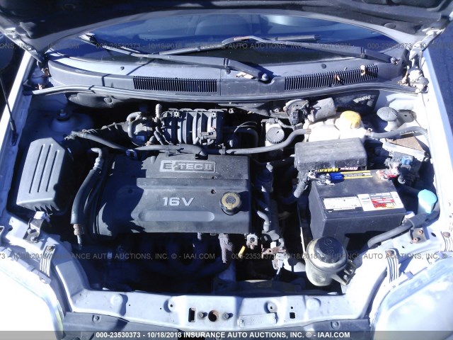 KL1TD66628B247124 - 2008 CHEVROLET AVEO LS SILVER photo 10