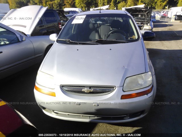 KL1TD66628B247124 - 2008 CHEVROLET AVEO LS SILVER photo 6