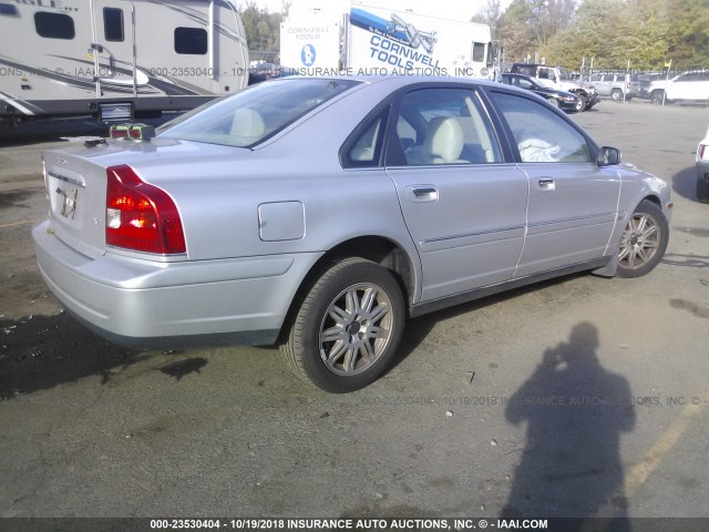 YV1TH59H841363930 - 2004 VOLVO S80 2.5T GRAY photo 4