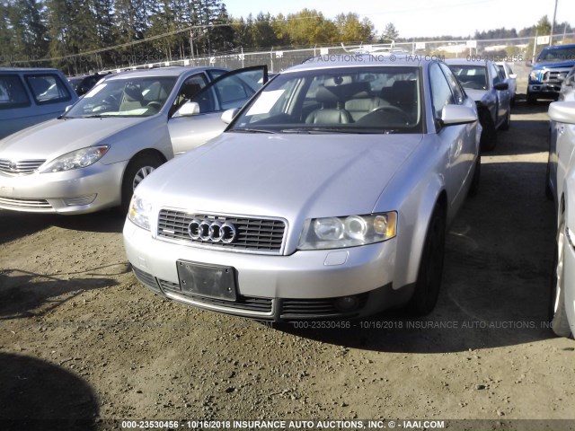 WAULC58E93A225661 - 2003 AUDI A4 1.8T QUATTRO SILVER photo 2