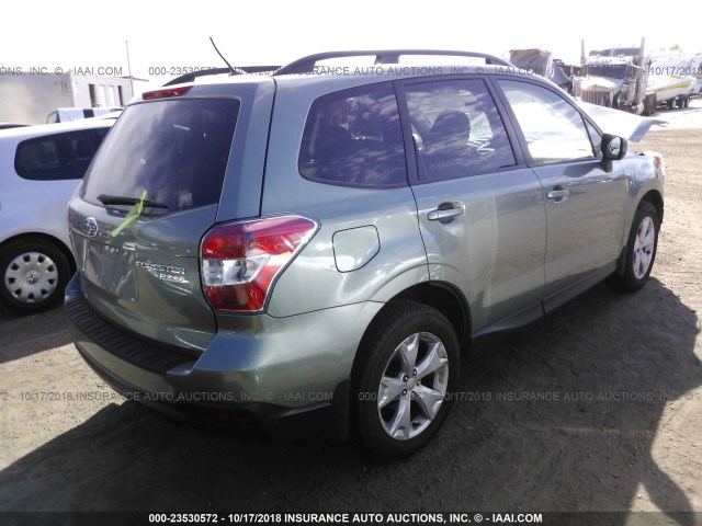 JF2SJADC2FH421438 - 2015 SUBARU FORESTER 2.5I PREMIUM GREEN photo 4